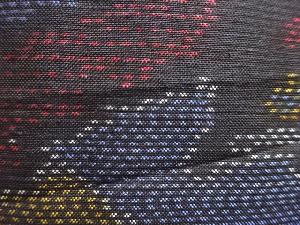 アンティーク　抽象模様織り出し本場泥大島紬着物